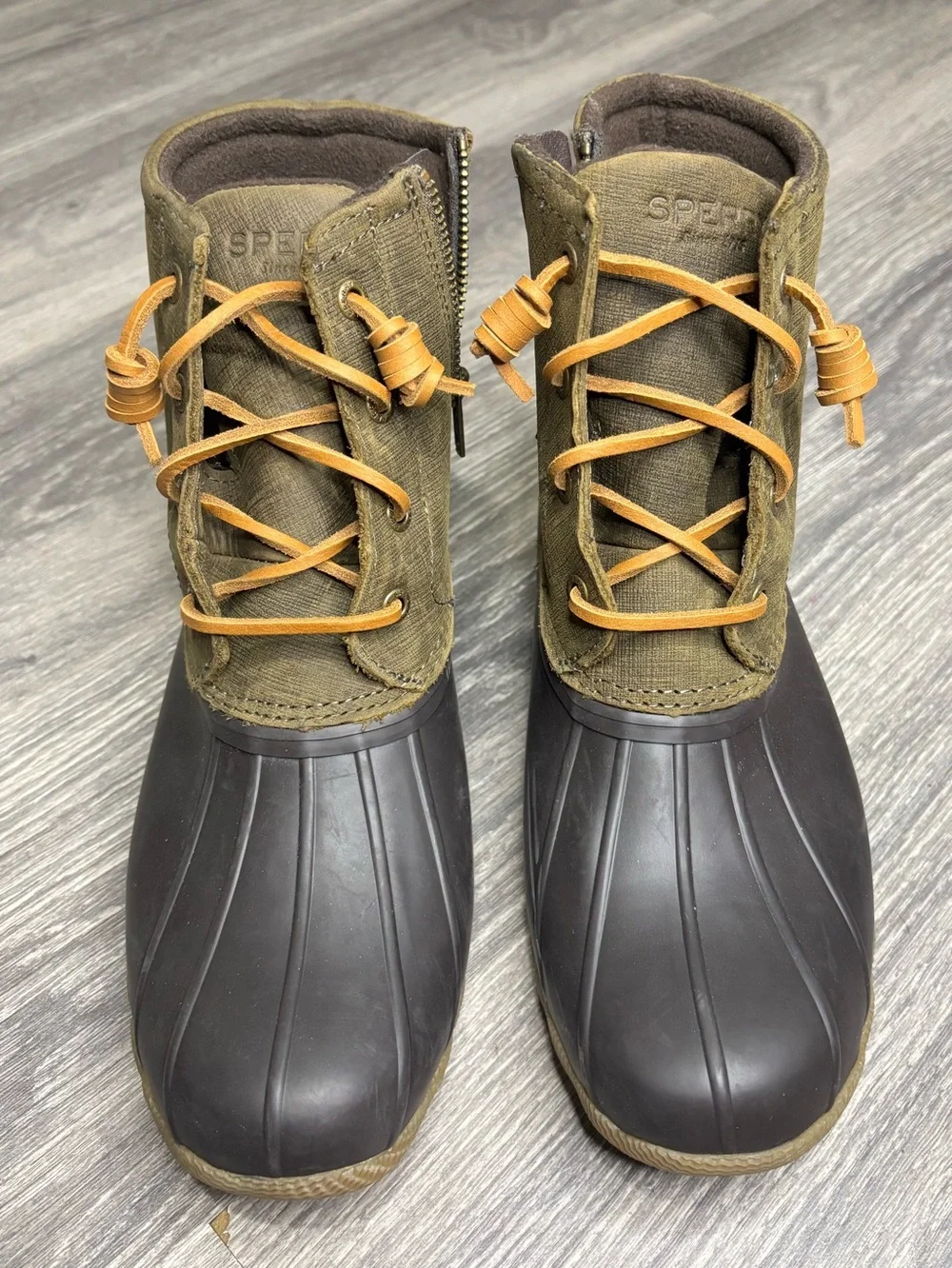 Sperry Brown Suede Women's Ankle Boot with Zipper